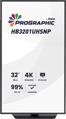 iiyama ProGraphic HB3201UHSNP-B1 computer monitor 80 cm (31.5") 3840 x 2160 Pixels 4K Ultra HD Zwart