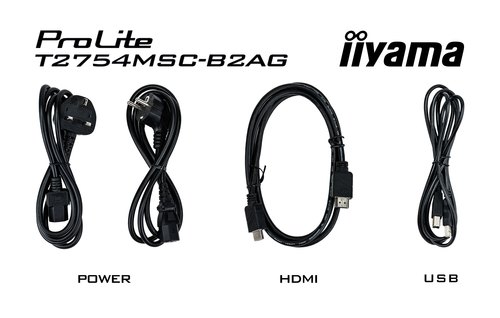 iiyama ProLite T2754MSC-B2AG computer monitor 68,6 cm (27") 1920 x 1080 Pixels Full HD LED Touchscreen Multi-gebruiker Zwart