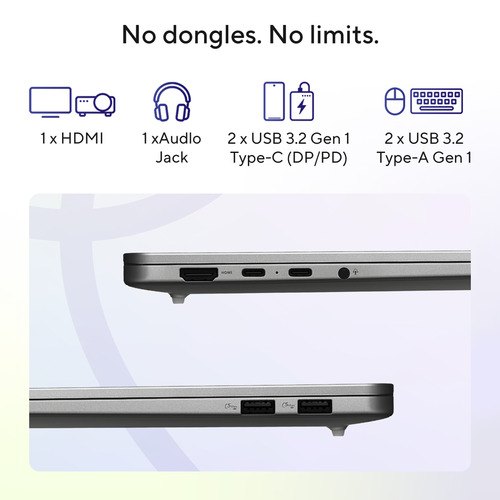 ASUS Vivobook S16 S5652MA-TK134W Intel Core 7 350 Laptop 40,6 cm (16") WUXGA 16 GB LPDDR5x-SDRAM 256 GB SSD Wi-Fi 6 (802.11ax) Windows 11 Home Zilver