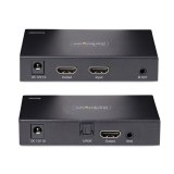 StarTech.com 4K HDMI Extender Over CAT5/CAT6 Kabel, 4K 60Hz HDR Video Extender Tot 70m, HDMI Verlenger Over UTP/Ethernet Kabel, S/PDIF Audio Out, HDMI Transmitter/Receiver Kit