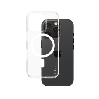 PanzerGlass CARE™ by ® Urban Combat Case Transparent w. White MagSafe iPhone 16 Pro mobiele telefoon behuizingen Hoes Transparant