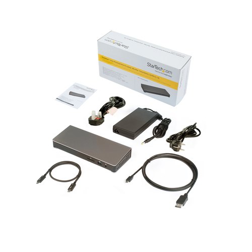 StarTech.com Thunderbolt 3 Dock - Dual Monitor 4K 60Hz TB3 Laptop Docking Station met DisplayPort - 85W Power Delivery Charging - 6-Port USB 3.0 Hub, SD 4.0, GbE, Audio - Windows & Mac