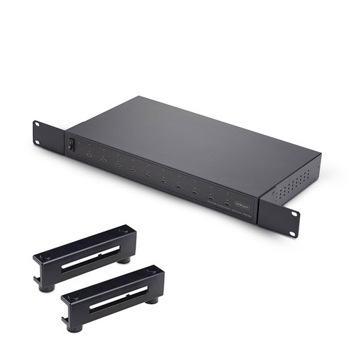 StarTech.com 10-Port USB-C Oplaadstation, 60W Per Poort, 350W Totaal Vermogen, Multipoort USB Type-C Oplader / Oplaadblok, TAA Compliant