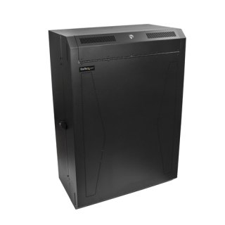 StarTech.com 8U 19" Verticaal Wandmonteerbaar Server Rack Cabinet, Low Profile 38cm (15"), Diepte 76cm (30"), Afsluitbaar Rack met 2U voor Switch Patch Panel Router Montage, Voorgemonteerd