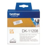 Brother DK-11208 labelprinter-tape Zwart op wit