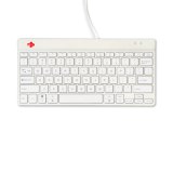 R-Go Tools Ergonomisch toetsenbord R-Go Compact Break, compact toetsenbord met pauzesoftware, QWERTY (US), bedraad, wit