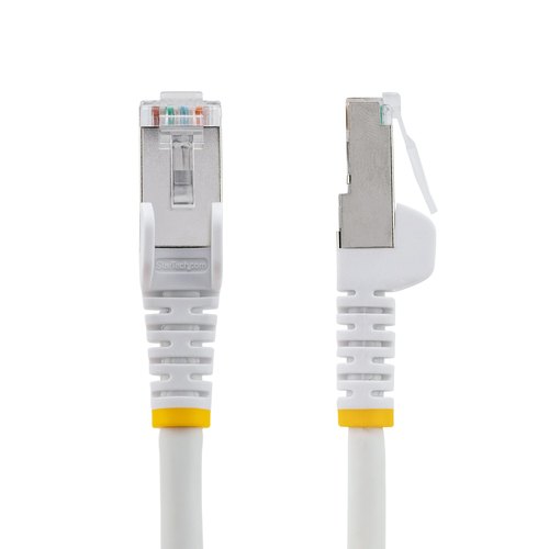 StarTech.com 5m CAT6a Ethernet Kabel, Wit, Low Smoke Zero Halogen (LSZH), 10GbE 500MHz 100W PoE++ Snagless RJ-45 S/FTP Netwerk Patch Kabel met Trekontlasting, Fluke Tested/ETL