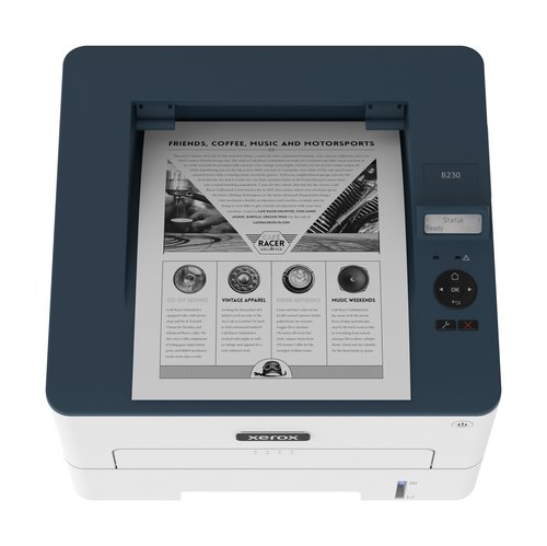 Xerox B230 A4 34 ppm draadloze dubbelzijdige printer PS3 PCL5e/6 2 laden totaal 251 vel