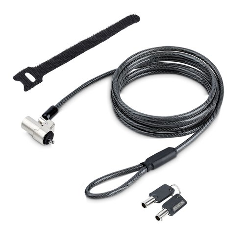 StarTech.com Laptop Kabelslot Compatibel met Noble Wedge&reg;, 2m, Anti-diefstal Kabelslot, Security Kabel voor Dell XPS/Latitude/2-in-1 Notebooks, Snijbestendig, Stalen Beveiligingskabel voor Laptop