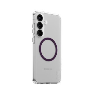 PanzerGlass CARE™ by ® Urban Combat Case Transparent w. Plum Purple Qi Compatible Samsung Galaxy S25+ mobiele telefoon behuizingen Hoes Transparant