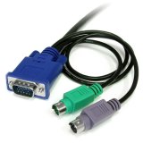 StarTech.com 1,80 m Ultradun 3-in-1 PS/2 KVM-kabel