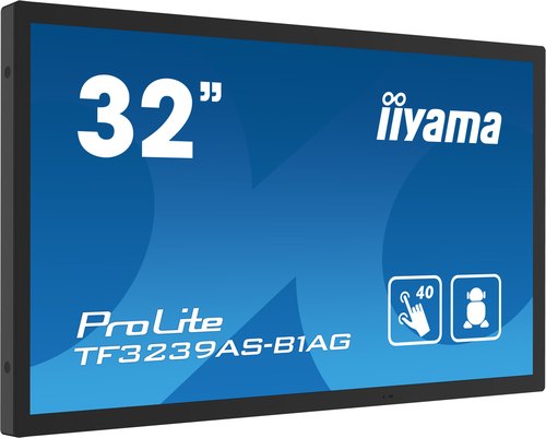 iiyama TF3239AS-B1AG computer monitor 80 cm (31.5") 1920 x 1080 Pixels Full HD LED Touchscreen Zwart