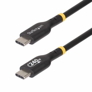 StarTech.com 1m USB-C Laadkabel, USB-IF Gecertificeerde USB Kabel, 240W PD EPR, USB 2.0 Type-C Laptop Laadkabel, USB-C Data Transfer Kabel, TPE Mantel, M/M