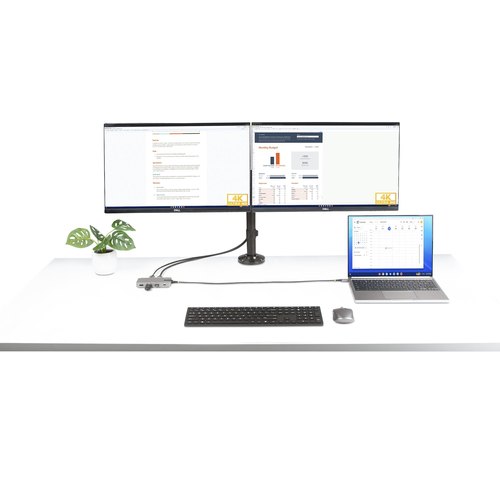 StarTech.com USB-C Triple Monitor Multiport Adapter, Dual 4K 60Hz + 4K 30Hz HDMI & DisplayPort, 3-Port USB Hub, 10Gbps, 100W PD Pass-Through, GbE, Travel Dock, Windows & ChromeOS