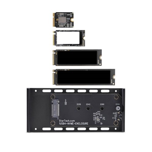StarTech.com USB4 M.2 NVMe SSD Behuizing, 40Gbps, Externe USB-C / Thunderbolt NVMe SSD Enclosure, Aluminium Heatsink, B+M/M-Key
