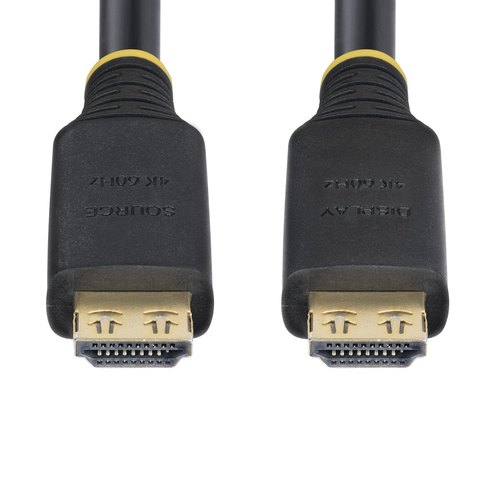StarTech.com 10m Actieve High Speed HDMI Kabel met Grip Connectors, 4K 60Hz/1440p 144Hz, HDR10/HDCP 2.2/ARC, 18Gbps, UHD HDMI Kabel voor TV/Monitor/Display