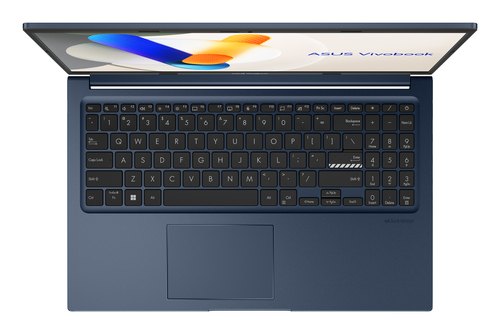 ASUS Vivobook 15 X1504VA-BQ4263W Intel Core 5 120U Laptop 39,6 cm (15.6") Full HD 16 GB DDR5-SDRAM 512 GB SSD Wi-Fi 6 (802.11ax) Windows 11 Home Blauw AZERTY Belgisch