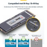 StarTech.com USB4 M.2 NVMe SSD Behuizing, 40Gbps, Externe USB-C / Thunderbolt NVMe SSD Enclosure, Aluminium Heatsink, B+M/M-Key