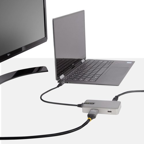 StarTech.com USB C Multiport Adapter, USB Type-C naar 4K 60Hz HDMI 2.0, 100W Power Delivery Pass-through, 3-Port 10Gbps USB Hub, Compacte USB C Mini Dock, 25cm Kabel
