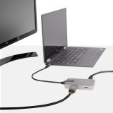 StarTech.com USB C Multiport Adapter, USB Type-C naar 4K 60Hz HDMI 2.0, 100W Power Delivery Pass-through, 3-Port 10Gbps USB Hub, Compacte USB C Mini Dock, 25cm Kabel