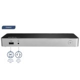 StarTech.com USB C Dock, Dual Monitor HDMI & DisplayPort 4K 30Hz, USB Type-C Laptop Docking Station, 60W Power Delivery, SD, 4 ports USB-A 3.0 Hub, GbE, Audio, Thunderbolt 3 Compatibel