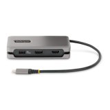 StarTech.com USB-C Multiport Adapter, 4K 60Hz HDMI/DP, 3-Port USB Hub, 100W Power Delivery Pass-Through, GbE, Travel Docking Station met Charging, Mini Dock, 30cm Wrap-Around Kabel