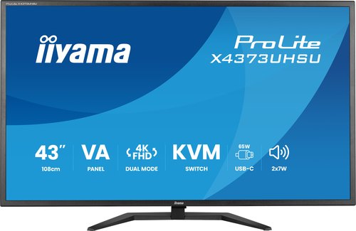 iiyama ProLite X4373UHSU-B2 computer monitor 108 cm (42.5") 3840 x 2160 Pixels 4K Ultra HD LED Zwart
