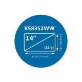 Kensington MagPro-privacyschermfilter met magneetstrip voor laptops van 14" (16:9)