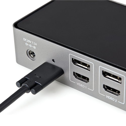 StarTech.com USB-C & USB-A Dock - Hybride Universeel Triple Monitor Laptop Docking Station DisplayPort & HDMI 4K 60Hz - 85W Power Delivery, 6x USB Hub, GbE, Audio - USB 3.1 Gen 2 10Gbps