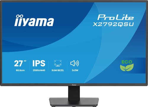 iiyama ProLite X2792QSU-B1 computer monitor 68,6 cm (27") 2560 x 1440 Pixels Quad HD LED Zwart