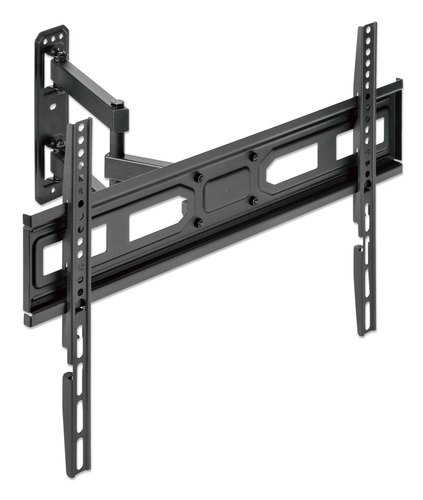 Manhattan Wandbeugel voor TV’s en monitoren (Volledig Verstelbaar), voor schermen 32"–65", VESA-compatibiliteit: van 100x100 tot 600x400 mm (controleer de afmetingen van de vier montagegaten aan de achterzijde), max 35 kg, zwart, levenslange garantie