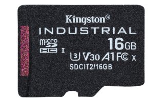 Kingston Technology 16GB microSDHC Industrial C10 A1 pSLC-kaart enkele verpakking zonder adapter