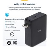 StarTech.com 140W USB-C Wandlader, 3x USB-C/1x USB-A, APFC, PD 3.1 Internationale GaN Power Adapter voor MacBook/Dell XPS/Inspiron