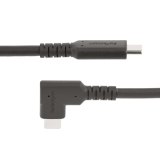StarTech.com 1m Haakse USB-C Kabel, Rugged, USB 3.2 Gen 2 (10 Gbps), USB C naar C Data transfer Kabel met Rechte Hoek, 4K 60Hz DP Alt Mode, 100W Power Delivery, USB Type-C Kabel