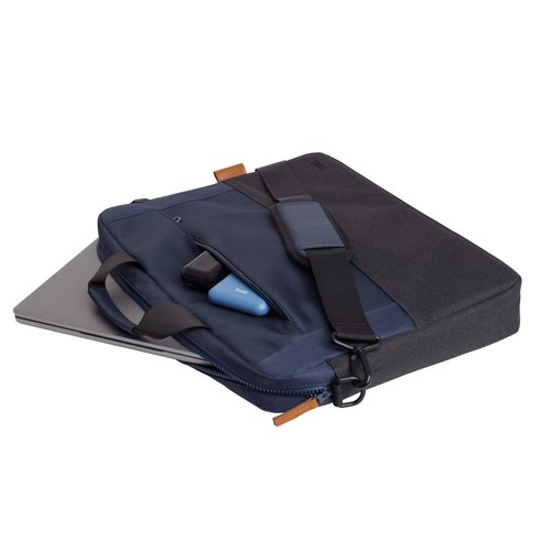 Trust Lisboa Laptop schoudertas 16 inch - Laptop schoudertas – Voor laptops tot 16 inch – Gerecycled polyester – Blauw