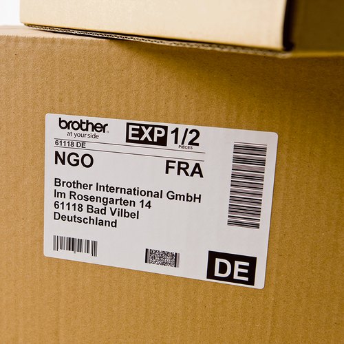 Brother DK-11202 labelprinter-tape Zwart op wit