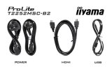 iiyama ProLite T2252MSC-B2 computer monitor 54,6 cm (21.5") 1920 x 1080 Pixels Full HD LCD Touchscreen Zwart