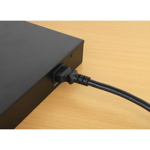 Manhattan Voedingskabel C14 male naar C13-connector, voor aansluiting monitor op pc, 5 m, 10 A, zwart, netkabel, levenslange garantie