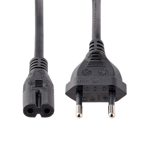 StarTech.com 2m Laptop Stroomkabel, EU Plug naar C7, 2.5A 250V, 18AWG, Laptop Vervangkabel, Printer Voedingkabel, Laptop Lader Kabel / Laadkabel, UL-Listed