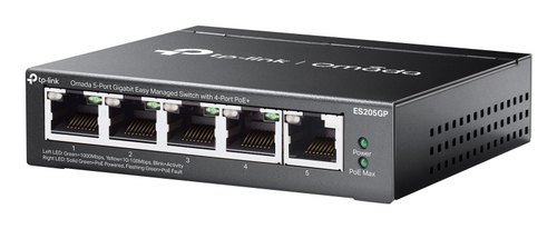 TP-Link Omada ES205GP netwerk-switch Managed Gigabit Ethernet (10/100/1000) Power over Ethernet (PoE) Zwart