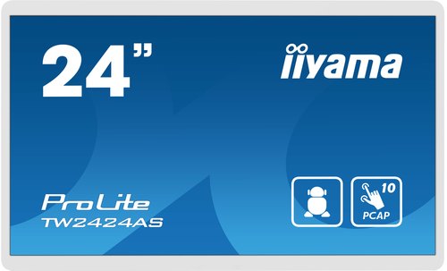 iiyama TW2424AS-W1 beeldkrant Digitale signage flatscreen 60,5 cm (23.8") Wifi 350 cd/m² 4K Ultra HD Zwart Touchscreen Type processor Android 24/7