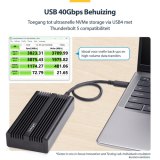StarTech.com USB4 M.2 NVMe SSD Behuizing, 40Gbps, Externe USB-C / Thunderbolt NVMe SSD Enclosure, Aluminium Heatsink, B+M/M-Key