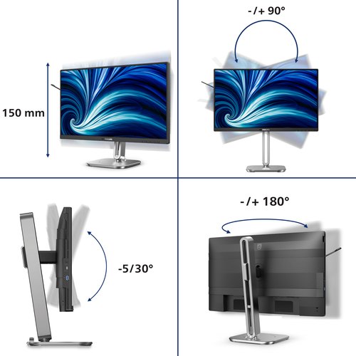 Philips 4000 series 24B2N4200/00 computer monitor 60,5 cm (23.8") 1920 x 1080 Pixels Full HD LCD Grijs