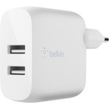 Dual USB-A Wall Charger 12W X2 White