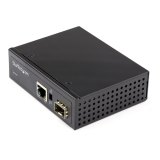 StarTech.com PoE+ Industrial Glasvezel naar Ethernet Media Converter 0W SFP naar RJ45 Single Mode/Multi Mode Gigabit Fiber naar Koper Compact design IP-30/ -40°C tot +75°C