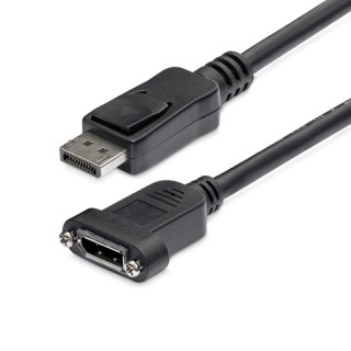 StarTech.com 91cm Panel Mount DisplayPort Kabel - 4K x 2K - DisplayPort 1.2 Verlengkabel Male to Female - DP Adapterkabel met DP Connector voor Paneelmontage - DP Extender Kabel