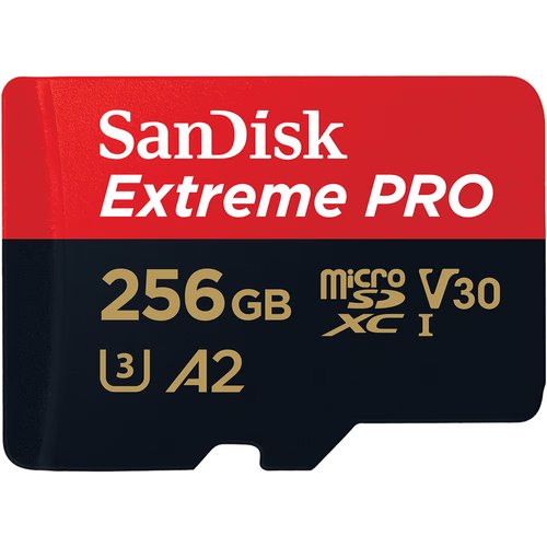 Ext PRO microSDXC 256GB+SD 200MB/s