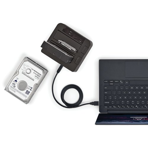 StarTech.com Dual-Bay USB 3.2 Gen 2 naar SATA HDD Docking Station, 10 Gbps Hard Drive Dock, Externe 2.5/3.5" SATA I/II/III SSD/HDD Bay, Hot-Swap Hard Drive Bay, Top-Loading Design