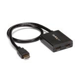 StarTech.com 4K HDMI 2-poorts videosplitter – 1x2 HDMI splitter – Gevoed door USB-kabel of voedingsadapter – 4K 30 Hz