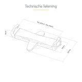 StarTech.com VESA Mount Adapter voor 7,9" tot 12,5" Tablet, Draagvermogen 2kg, 75x75/100x100 VESA Patterns, Universele Anti-Diefstal VESA Tablet Mount Klem, Secure Tablet Mount, Zwart